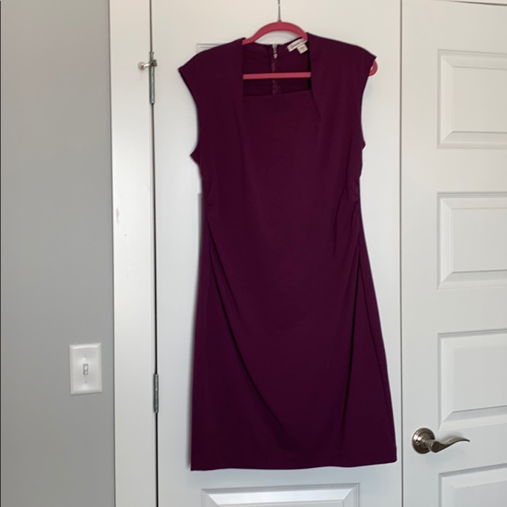 Coldwater Creek women’s sleeveless dress in plum color. Great Fall Color!